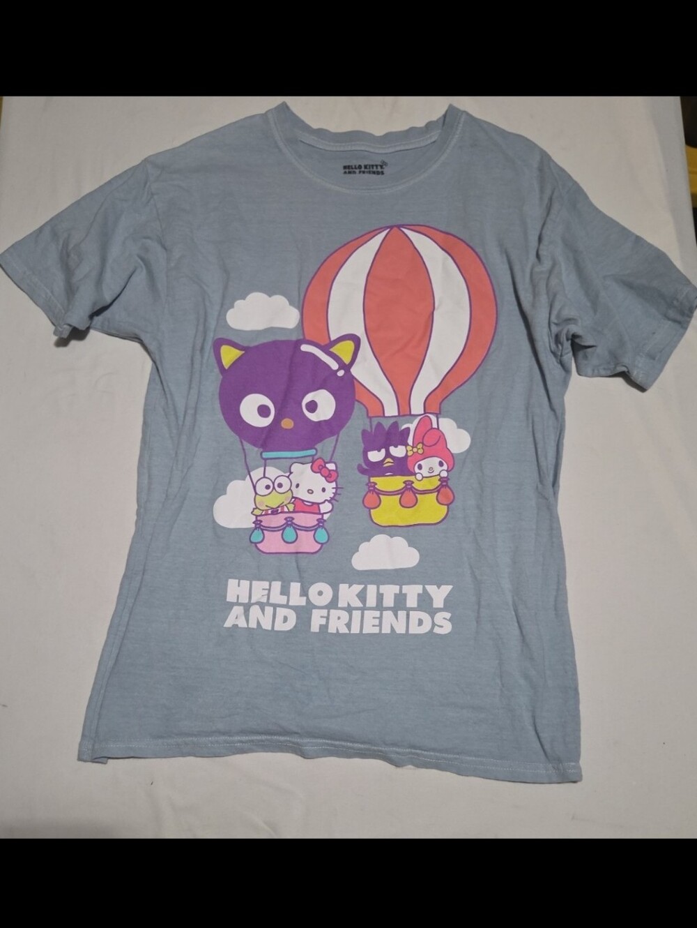 Hello kitty Women's medium blue short sleeve shirt #29